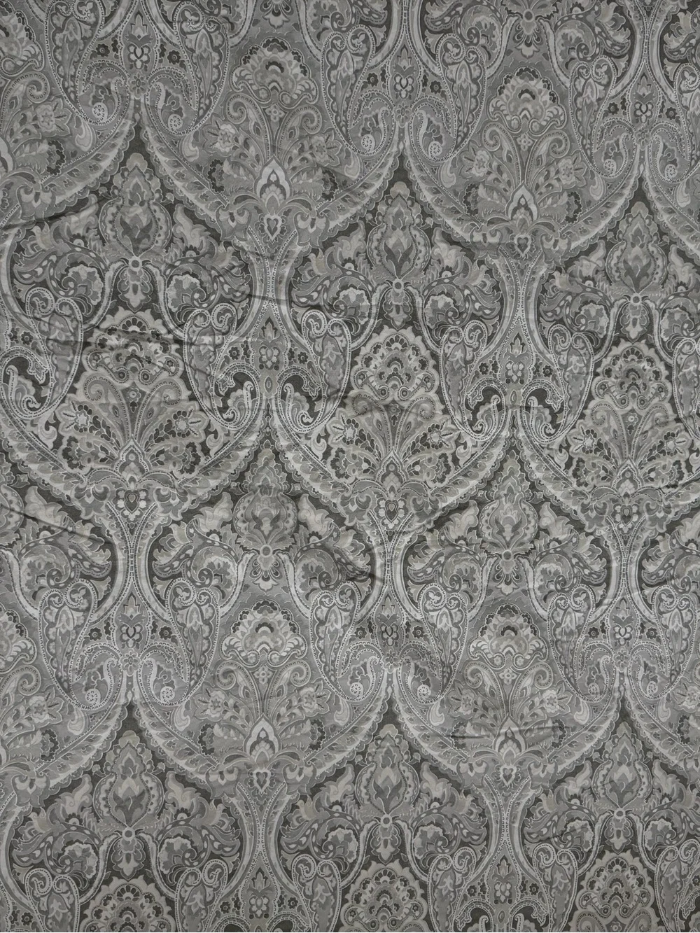 Pottery Barn Caesarea Duvet Cover King Size Euro Pillow Sham Paisley Grey Tan